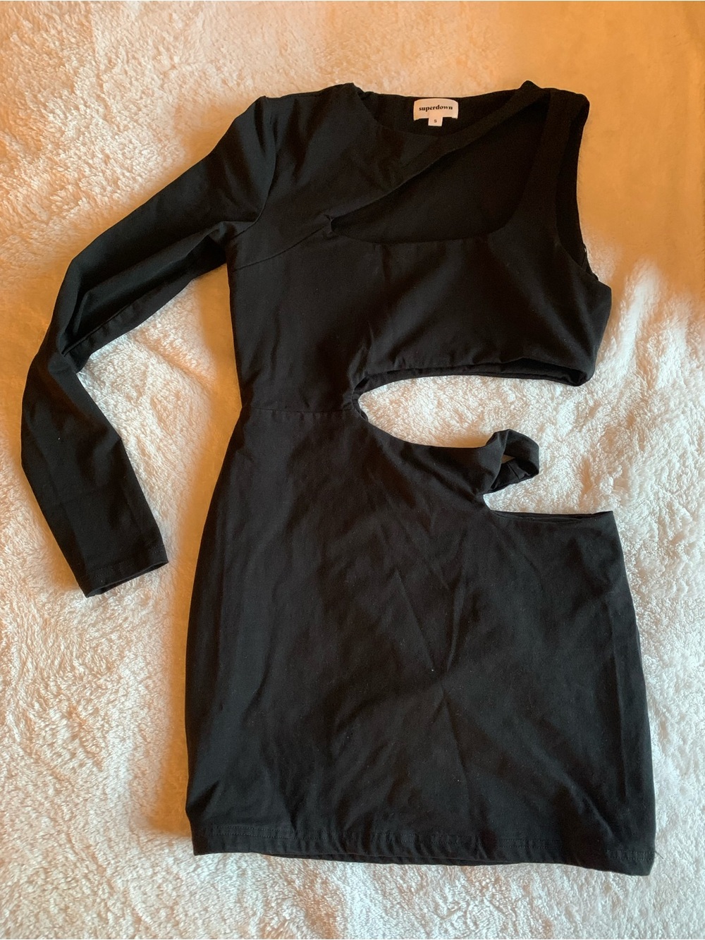 superdown Jamie Cut Out Mini Dress Black size S